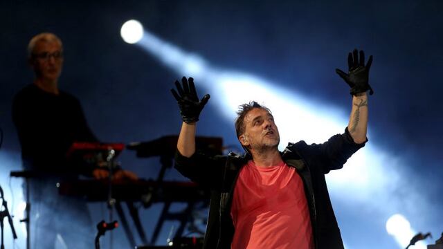 Vocalist Vicentico of the Argentina rock band Los Fabulosos Cadillacs performs on the opening night of the Viu00f1a del Mar International Song Festival at the Quinta Vergara in Viu00f1a del Mar, Chile, Monday, Feb. 20, 2017. Believed to be one of the largest musi