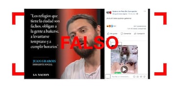 No, Grabois no dijo que los refugios para personas sin techo de la Ciudad sean fachos