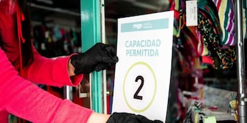 Satisfacción de comerciantes y clientes por la reapertura de negocios en Mar del Plata (Foto: Twitter Fernando Muro)