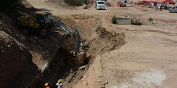 Los trabajos en la zona de obra de la Circunvalación avanzan con celeridad ante la ausencia de las lluvias\u002E