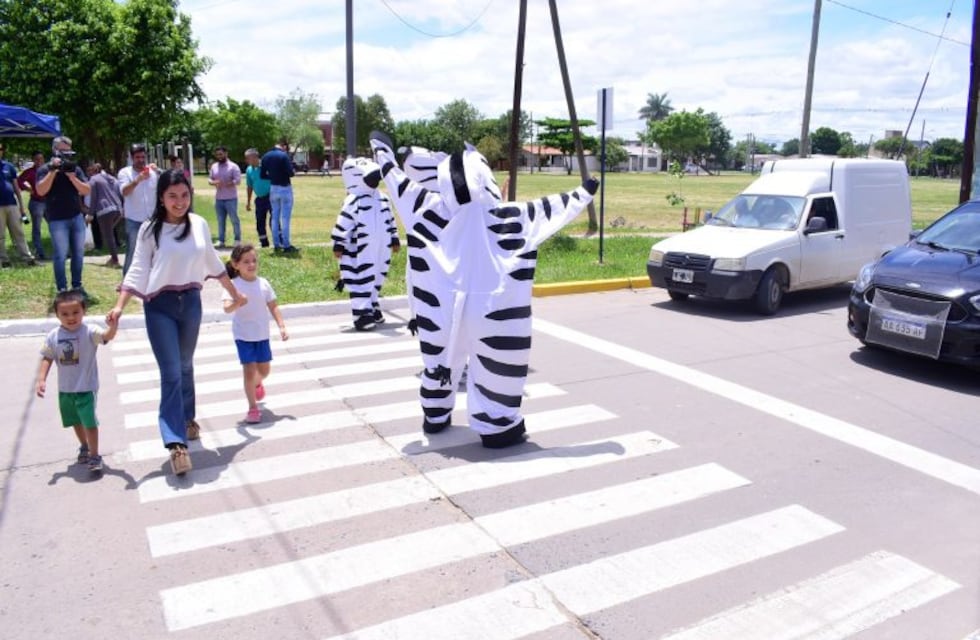 Las "cebras" de la municipalidad volvieron a las sendas peatonales