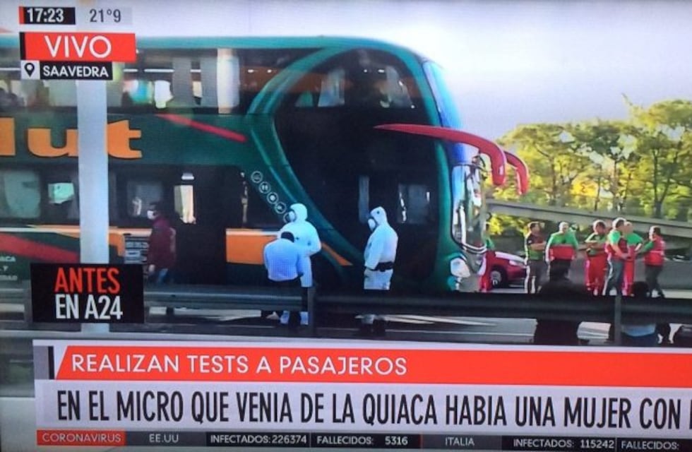 Causó revuelo en Buenos Aires un ómnibus de Jujuy que llevaba extranjeros
