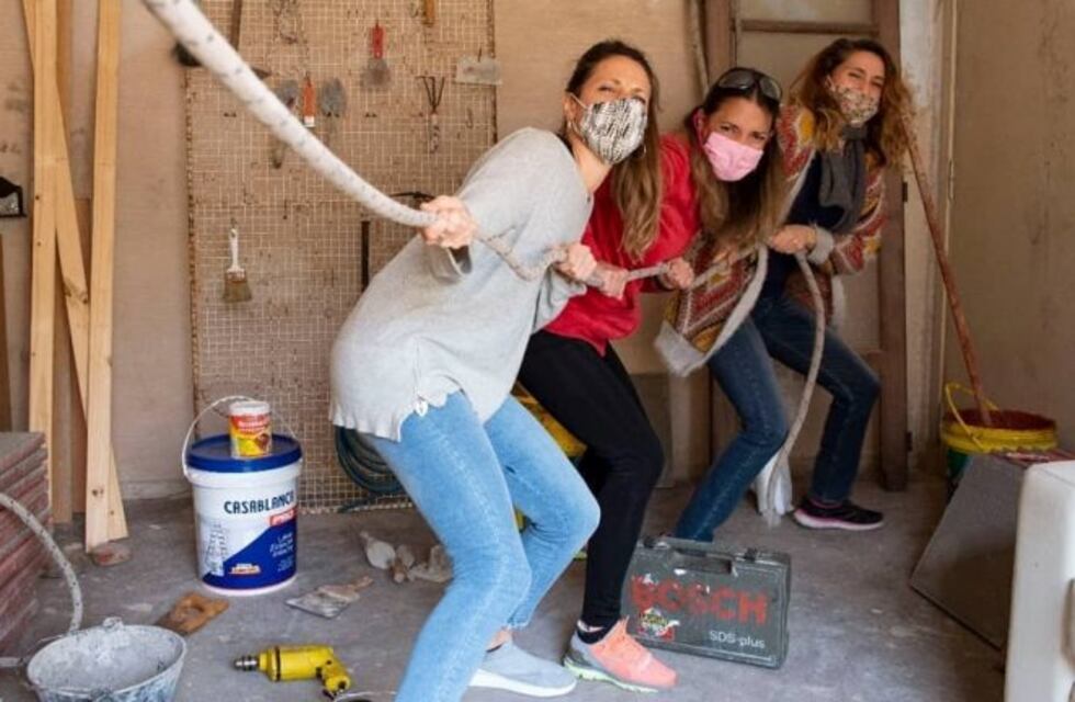 Aprovecharon la cuarentena para restaurar su edificio y lo muestran en redes