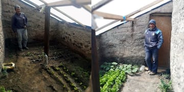 Un vecino de Alfarcito armó un invernadero para plantar verduras (Facebook Fundación Alfarcito)