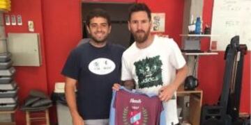 Messi en un gimnasio de Funes