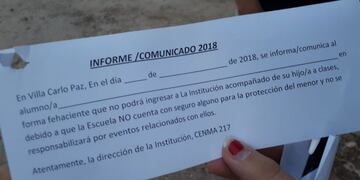 El comunicado del Cenma 217 a las mamás adolescentes que concurren a sus aulas\u002E