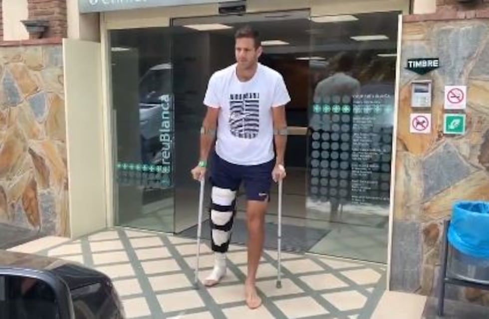 Juan Martín del Potro recibió el alta tras la operación de la rodilla