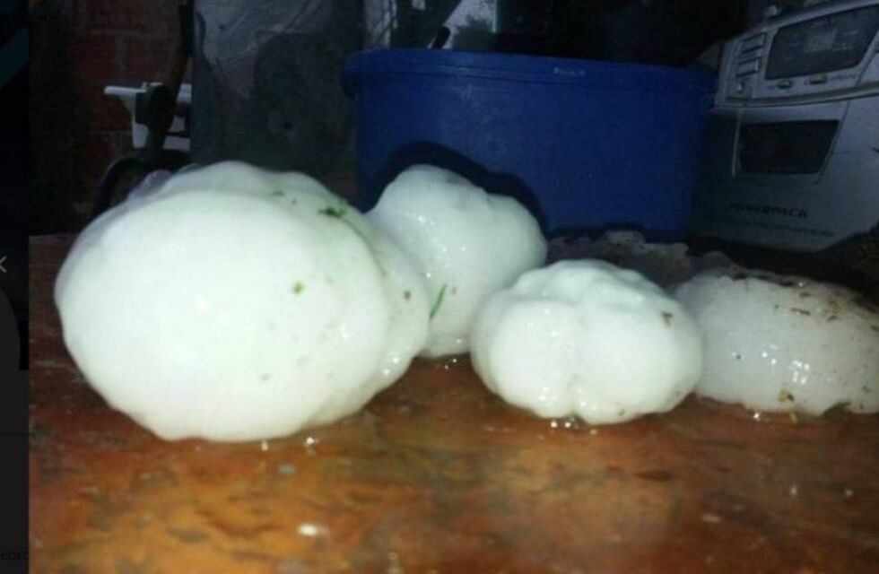 Impresionante caída de granizo en Formosa