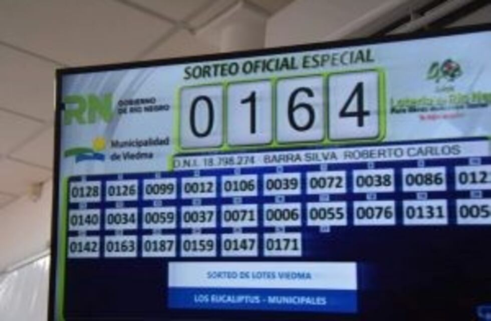 Se sortearon los lotes del Programa Municipal de Tierras en Viedma