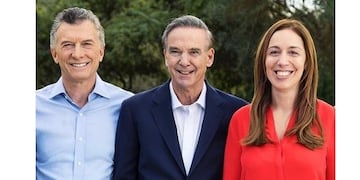 Macri, Pichetto y Vidal\u002E