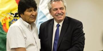 Evo Morales y Alberto Fernández (Foto: Clarín)
