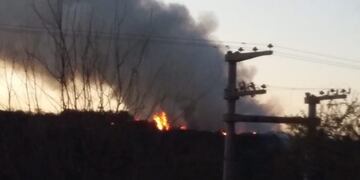 2° Incendio en la planta de tratamiento de residuos de Unquillo (Foto: Alejandra Rodiño)