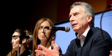 11 August 2019, Argentina, Buenos Aires: Argentinian President Mauricio Macri speaks to media after losing the primary election\u002E Photo: Nicolas Bovio/telam/dpa