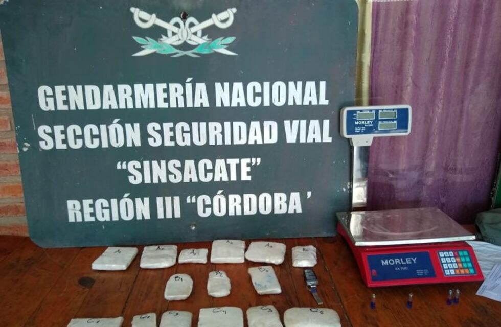 Secuestran en el norte de Córdoba 3 kilos de cocaína enviados desde Salta