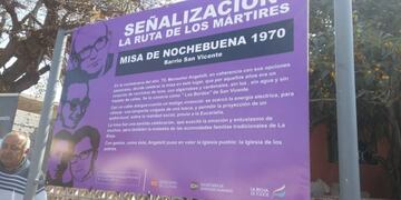 Señalización la ruta de los Martires