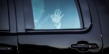 Marine One is pictured prior to the departure of US President Donald Trump from the South Lawn of the White House, in Washington, DC, October 2, 2020, after testing positive for Covid-19, as he heads to Walter Reed Military Medical Center\u002E - President Donald Trump will spend the coming days in a military hospital just outside Washington to undergo treatment for the coronavirus, but will continue to work, the White House said Friday (Photo by SAUL LOEB / AFP)