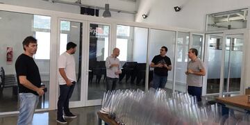El intendente Pablo Javkin visitó el Polo Tecnológico para ver los avances del proyecto\u002E (@pablojavkin)