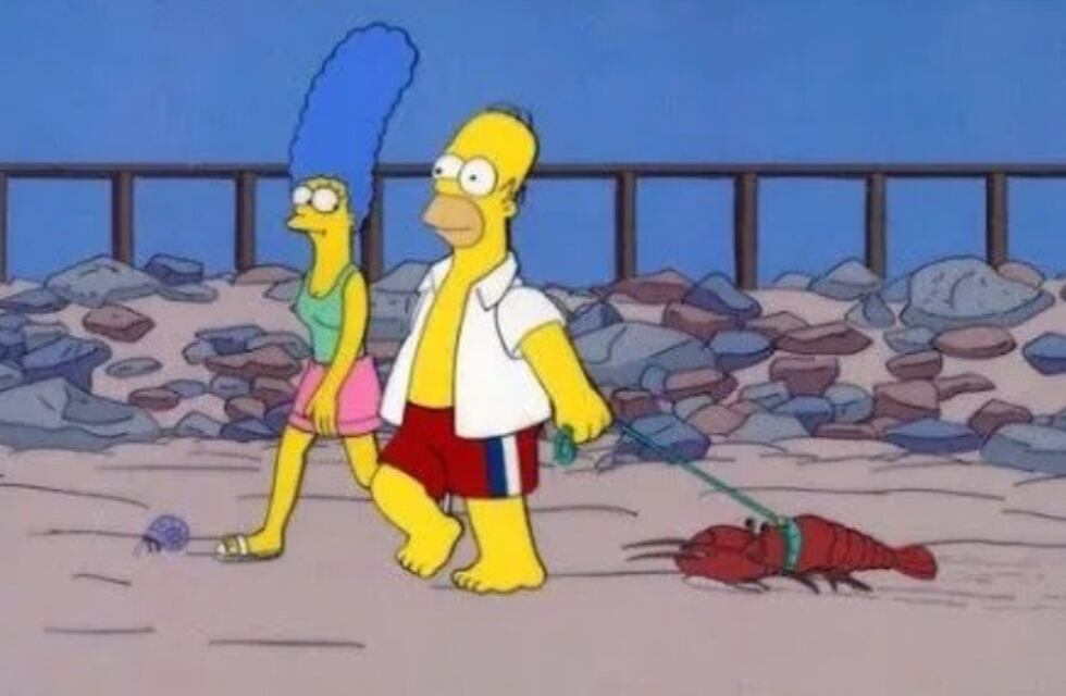 Como en los Simpson: un hombre sacó a pasear a su cangrejo con correa