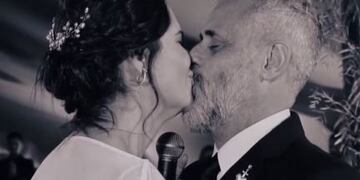 El video íntimo del casamiento de Jorge Rial y Romina Pereiro\u002E (Captura)