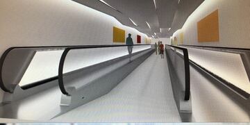 Pasillo rodante en la terminal de Córdoba\u002E
