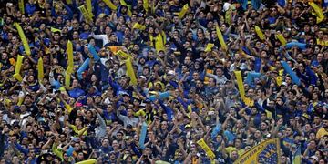 Los festejos de Boca en La Bombonera: (Foto: AFP PHOTO / ALEJANDRO PAGNI)