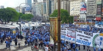 Corte parcial en 9 de Julio por protesta de colectiveros\u002E
