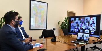 Reuinón virtual con municipios