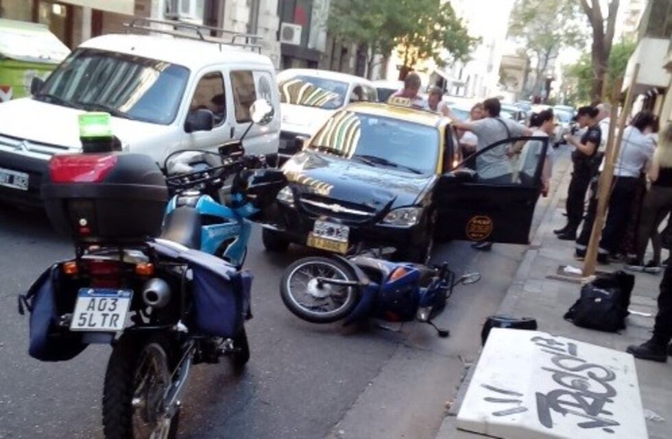 Choque en cadena en el centro, con el saldo de seis heridos