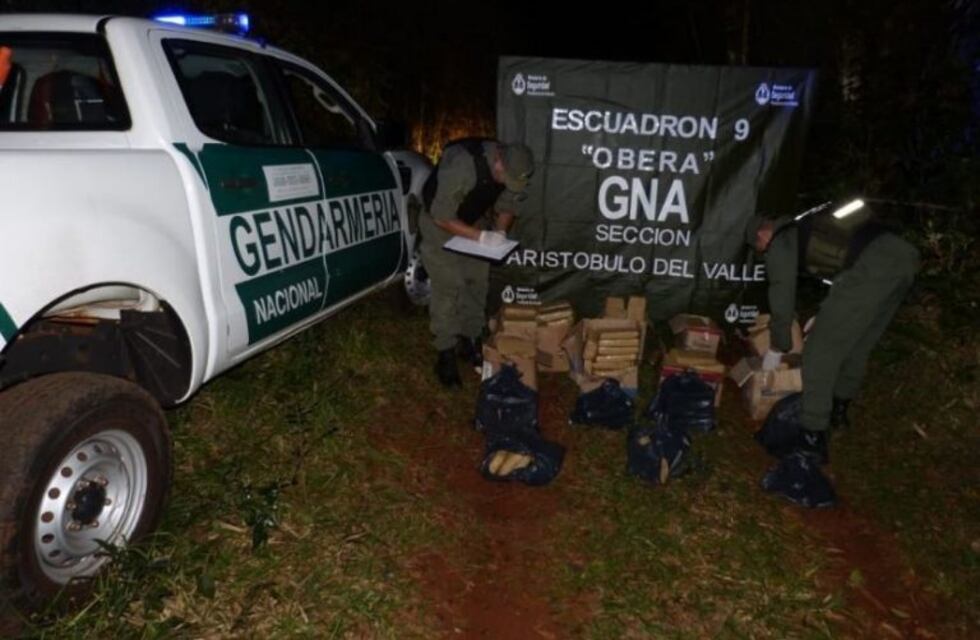 Gendarmería encontró más de 140 kilos de marihuana escondidos entre la vegetación