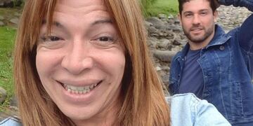 Lizy junto a su novio cordobés Leo Alturria