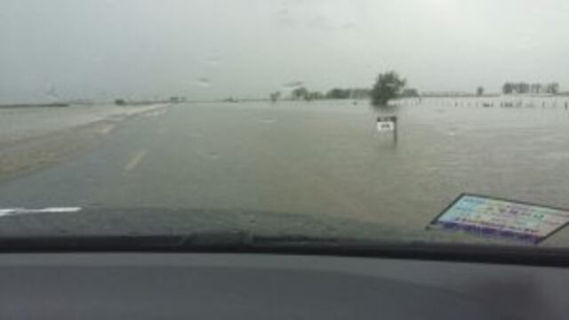 La calzada quedu00f3 intransitable en algunos sectores del centro de la provincia de Santa Fe.
