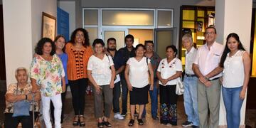 Autoridades, artistas y directivos, en el Centro de Visitantes Ledesma