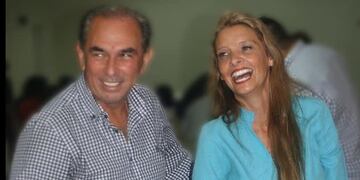 El intendente Lalo Stelatto y Lhea Alegre\u002E (WEB)