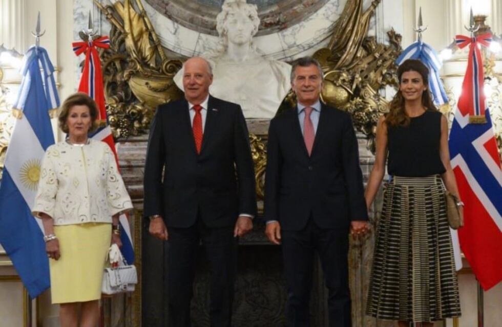 Macri recibió a los reyes de Noruega en la Casa Rosada