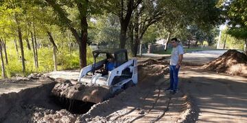 Obras en la costanera de Brochero