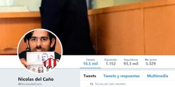 Hackearon la cuenta de Nicolás del Caño\u002E (Web)