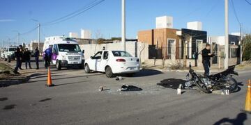 Terrible accidente en un barrio de la zona sur de la ciudad de San Luis\u002E