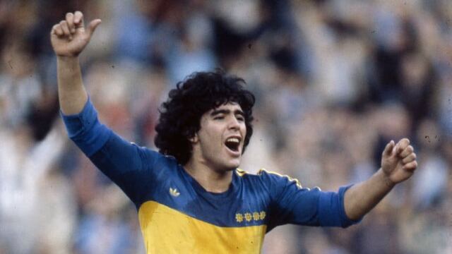 Maradona durante el torneo Metropolitano de 1981.