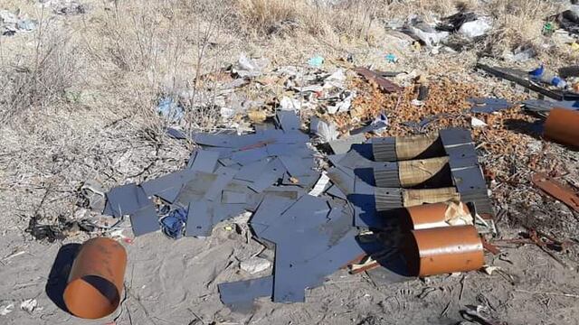 Así quedó el transformador luego de que lo abrieron para retirar el bobinado de cobre. Gentileza FM Viñas.