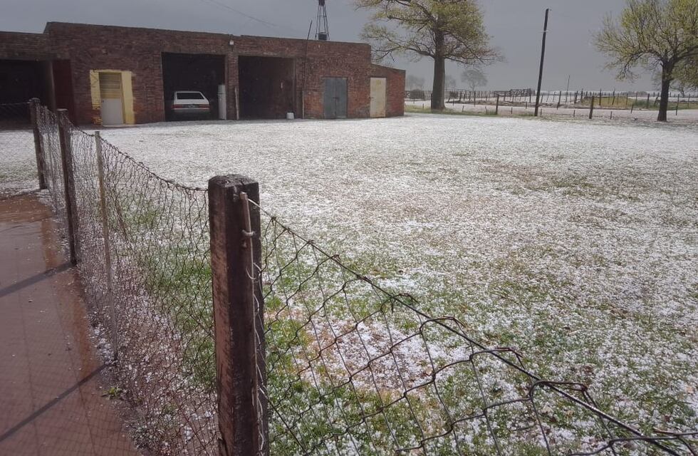 Sorpresa: en el día de la llegada de la Primavera, cayó granizo en Ramona, Egusquiza, Lehmann y Sarmiento