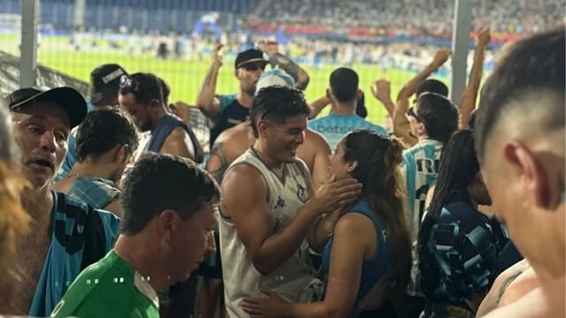 Expareja se reencontró en Paraguay por Racing.