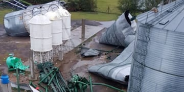 En Laborde, el tornado causó importantes destrozos. (Foto, Cadena3.com).