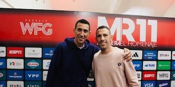 El futbolista y la "Fiera" compartieron una noche histórica en la cancha de Newell's.