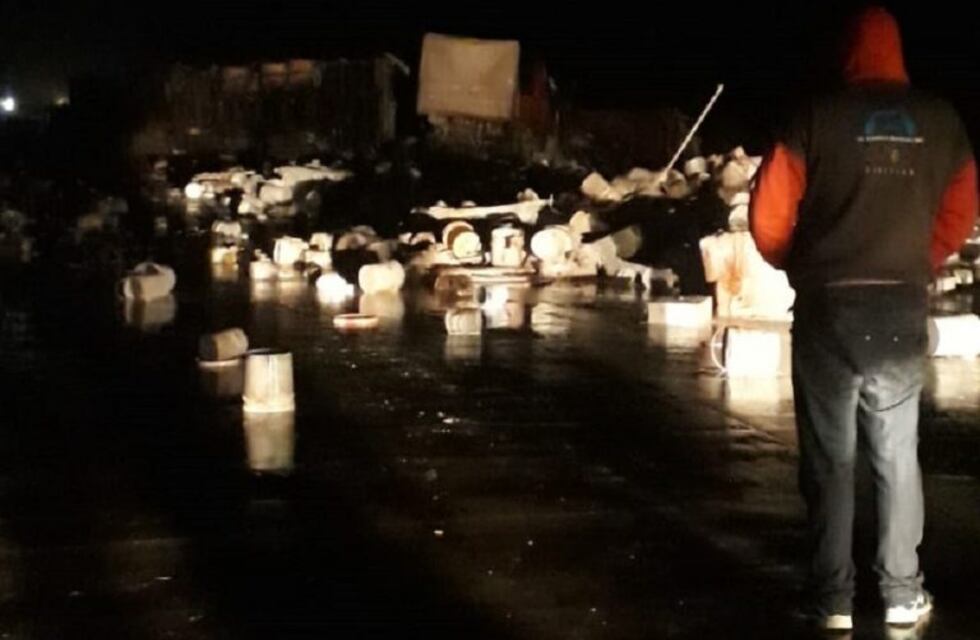 Cortaron mano de la Autopista Rosario-Córdoba tras choque fatal de camiones