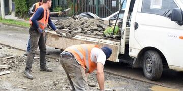 Reparación en calle Roca