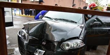 Así quedaron los autos luego del choque en el microcentro puntano\u002E