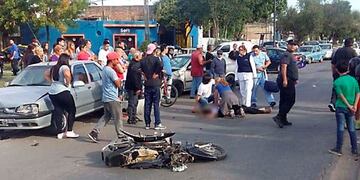 Choque ocurrido en Ovidio Lagos y Lamadrid\u002E (Red de Emergencias)