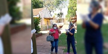 La mujer de Iguazú que fue la tercera infectada por coronavirus en Misiones fue dada de alta este lunes en el Samic de esa ciudad\u002E (MisionesOnline)