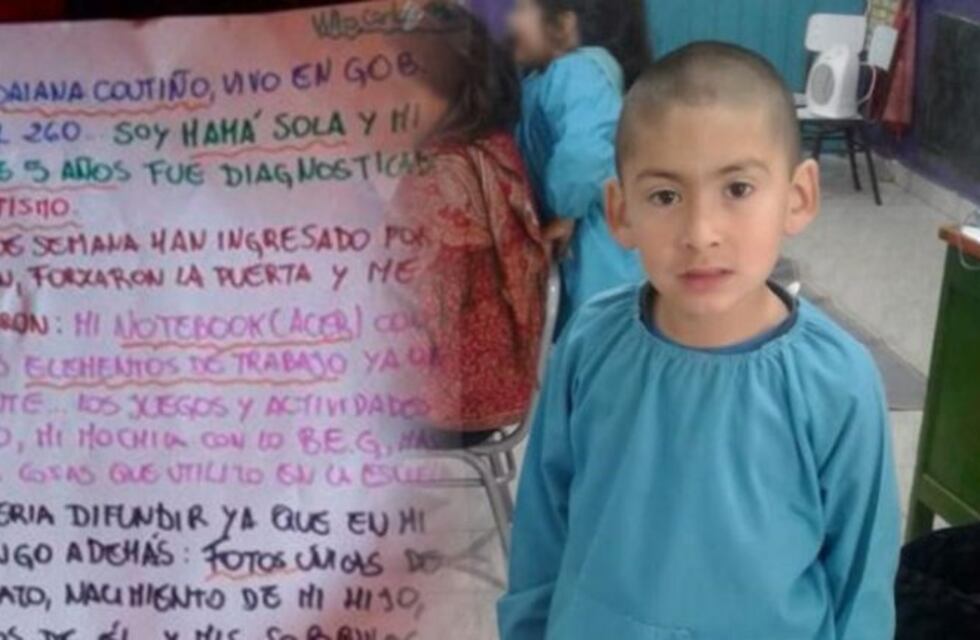 Carlos Paz: le robaron las fotos de su hijo con autismo y pide que los ladrones se las devuelvan