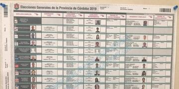 La Boleta Única de Sufragio presentada por la Justicia Electoral provincial\u002E (La Voz)